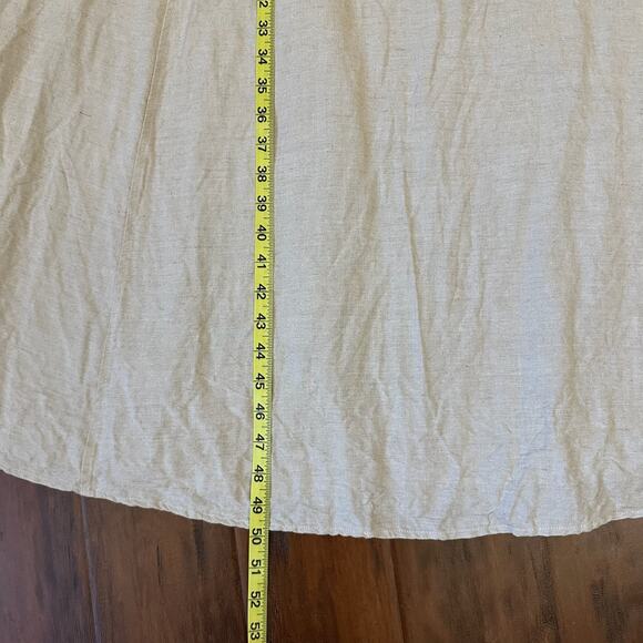 MVN The Label Maxi Slip Dress Beige Linen Sleeveless Swing Lagenlook - Picture 12 of 12